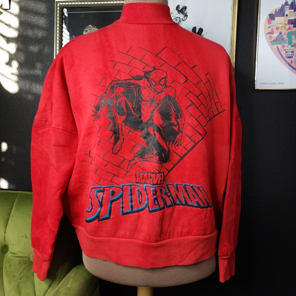Marvel Spider-Man Mock Neck Girls Sweatshirt